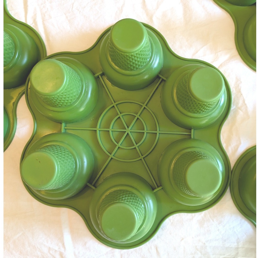 Set of 6 Green Silicone Ice Cream Cone Holder Molds | 36 Total | Dessert Form - Picture 12 of 16